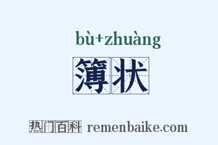 簿状是什么意思的图片